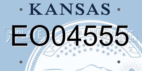 EO04555 Kansas License Plate