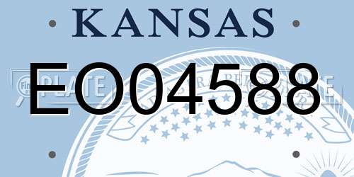 EO04588 Kansas License Plate