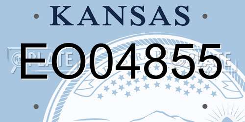 EO04855 Kansas License Plate
