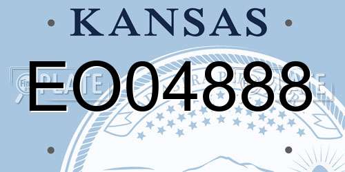 EO04888 Kansas License Plate