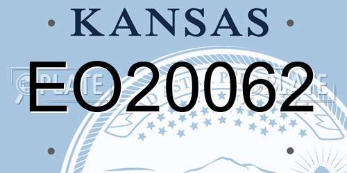 EO20062 Kansas License Plate