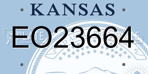 EO23664 Kansas License Plate