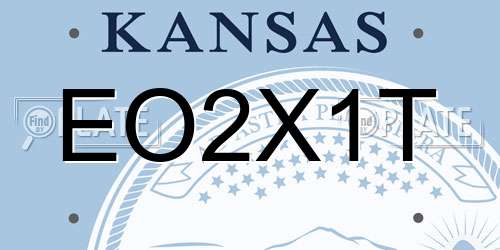 EO2X1T Kansas License Plate