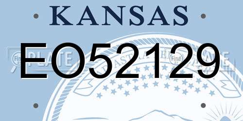 EO52129 Kansas License Plate