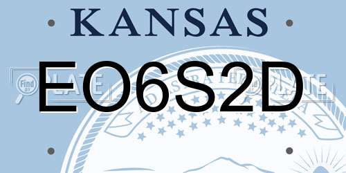 EO6S2D Kansas License Plate
