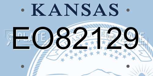 EO82129 Kansas License Plate