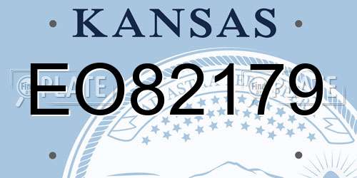 EO82179 Kansas License Plate