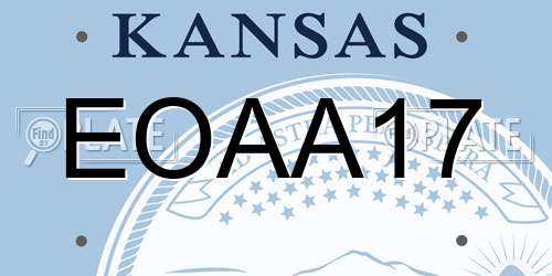 EOAA17 Kansas License Plate