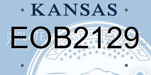 EOB2129 Kansas License Plate