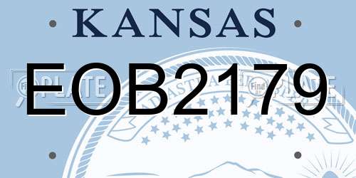 EOB2179 Kansas License Plate