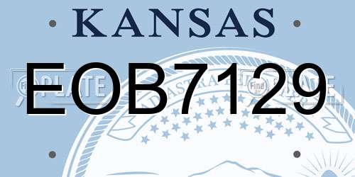 EOB7129 Kansas License Plate