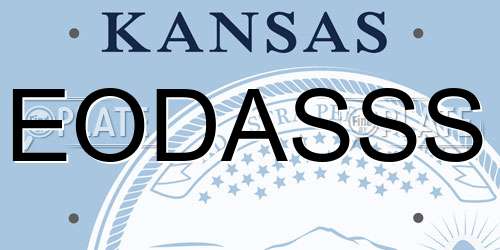 EODASSS Kansas License Plate