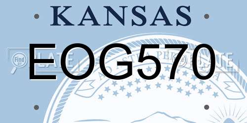 EOG570 Kansas License Plate