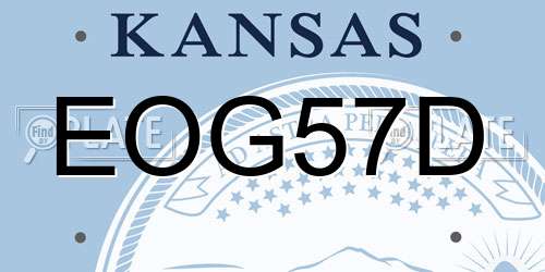 EOG57D Kansas License Plate
