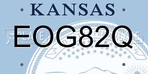 EOG82Q Kansas License Plate