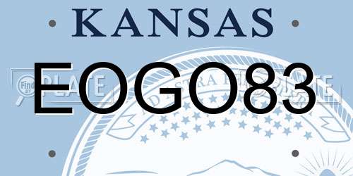 EOGO83 Kansas License Plate