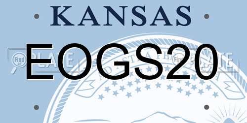EOGS20 Kansas License Plate