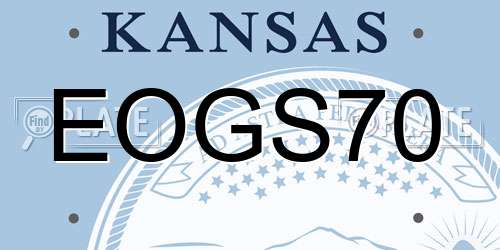 EOGS70 Kansas License Plate
