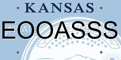 EOOASSS Kansas License Plate