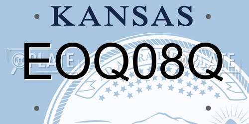 EOQ08Q Kansas License Plate