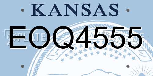 EOQ4555 Kansas License Plate