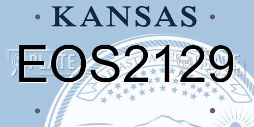 EOS2129 Kansas License Plate