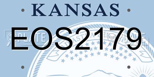 EOS2179 Kansas License Plate
