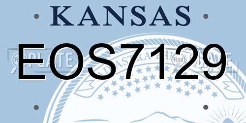 EOS7129 Kansas License Plate
