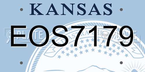 EOS7179 Kansas License Plate
