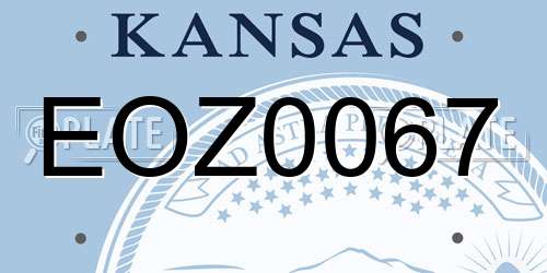 EOZ0067 Kansas License Plate