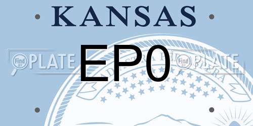 EP0 Kansas License Plate