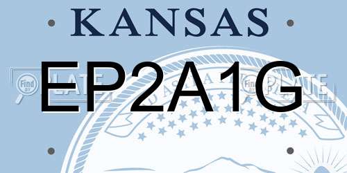 EP2A1G Kansas License Plate