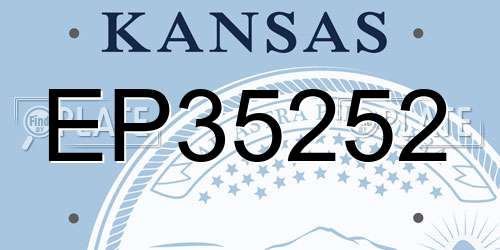 EP35252 Kansas License Plate
