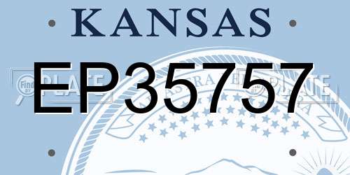 EP35757 Kansas License Plate