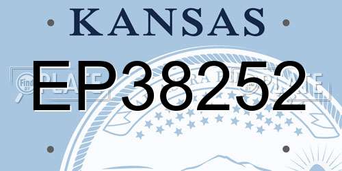 EP38252 Kansas License Plate