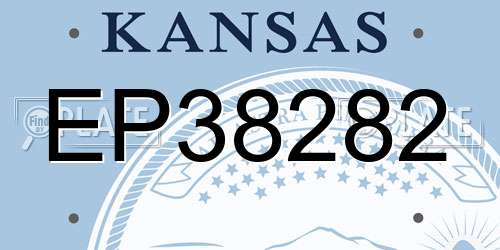 EP38282 Kansas License Plate