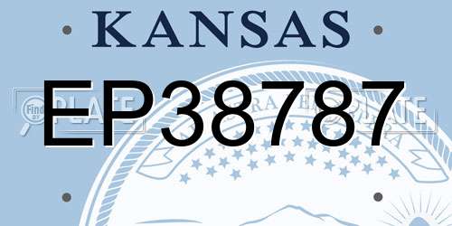 EP38787 Kansas License Plate