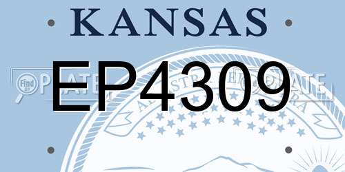 EP4309 Kansas License Plate
