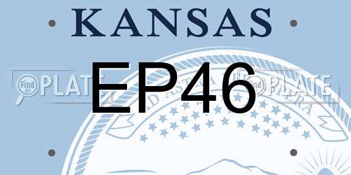 EP46 Kansas License Plate