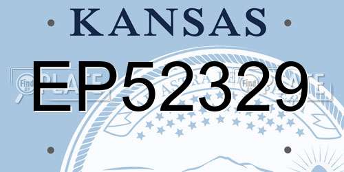 EP52329 Kansas License Plate