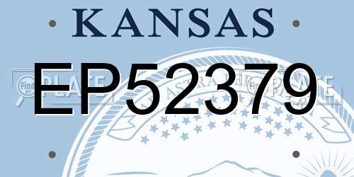 EP52379 Kansas License Plate