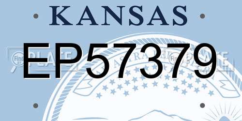 EP57379 Kansas License Plate