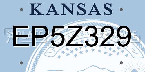 EP5Z329 Kansas License Plate
