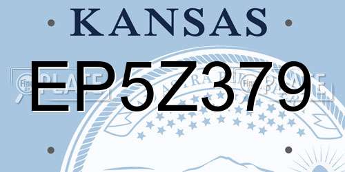 EP5Z379 Kansas License Plate
