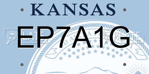 EP7A1G Kansas License Plate