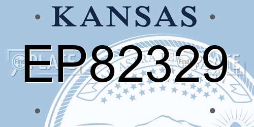 EP82329 Kansas License Plate