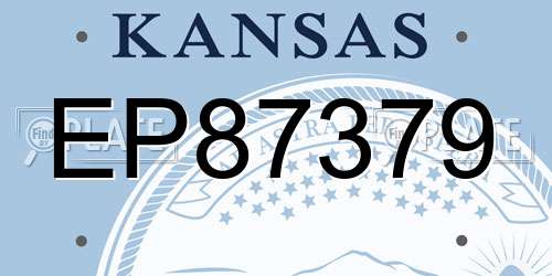 EP87379 Kansas License Plate