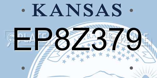 EP8Z379 Kansas License Plate