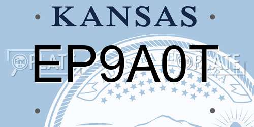 EP9A0T Kansas License Plate