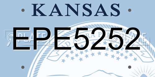 EPE5252 Kansas License Plate